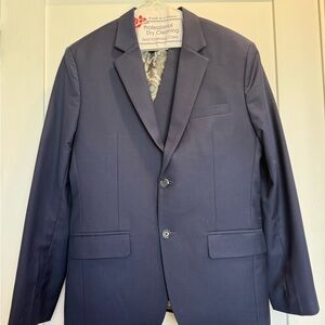 Bespoke Linen Navy Men's Three-Piece Suit